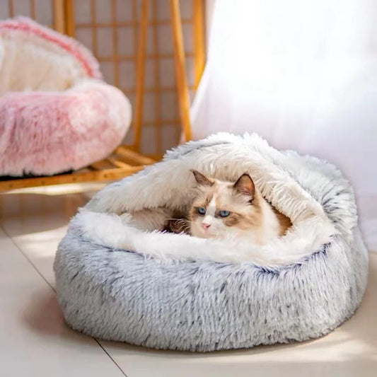 Semi-Closed Cat Nest Bed – Cozy, Secure & Perfect for Everyday Rest